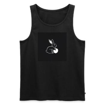 Das Osterglück des Hasen - Männer Premium Bio Tank Top - Schwarz - Vorne - Michal (187cm)