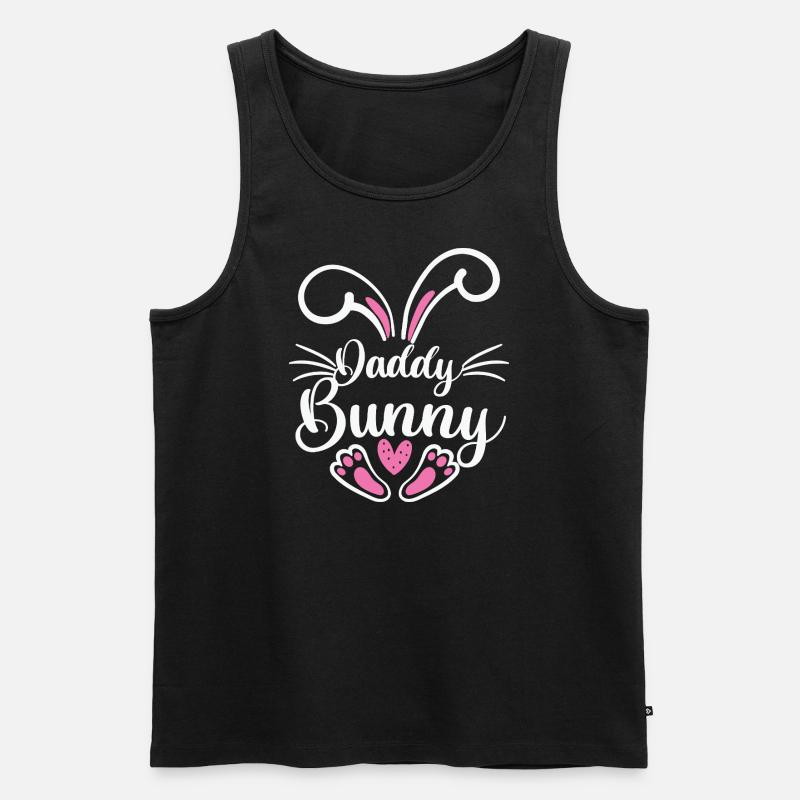 Daddy Bunny - Männer Premium Bio Tank Top - Schwarz