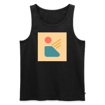 file 000000002cc0620a8d196ea3bb46e971 - Männer Premium Bio Tank Top - Schwarz - Vorne - Michal (187cm)