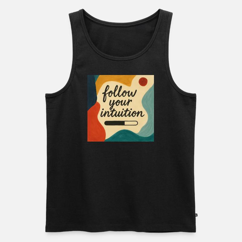 Intuition in Farbe - Männer Premium Bio Tank Top - Schwarz