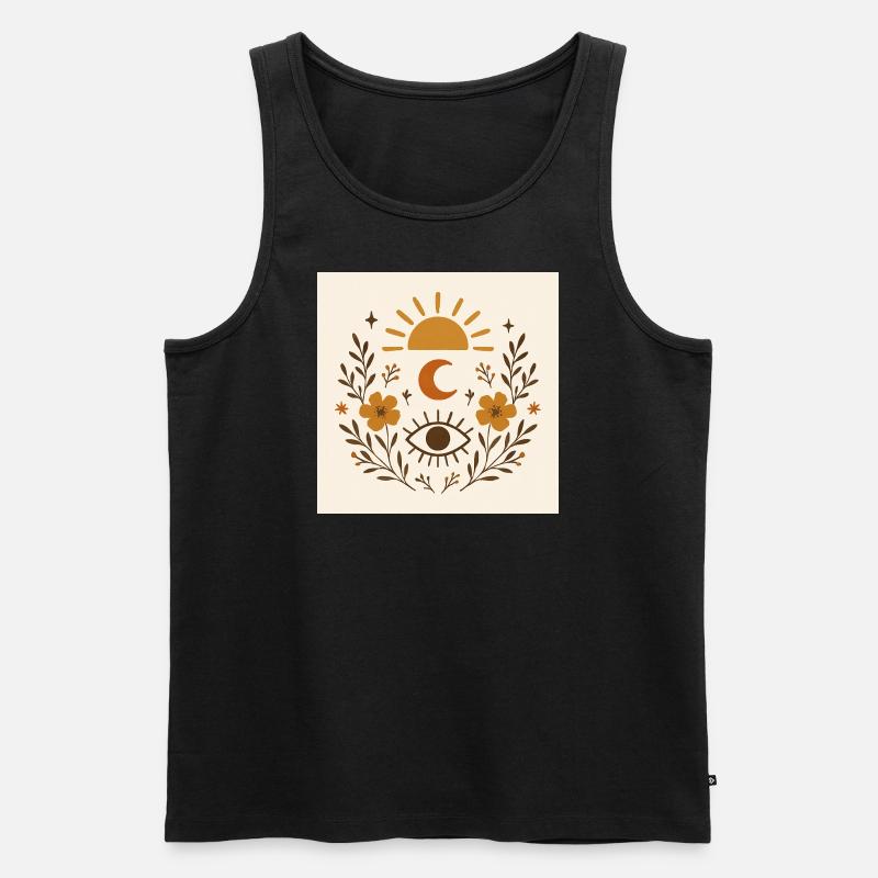 Boho - Männer Premium Bio Tank Top - Schwarz