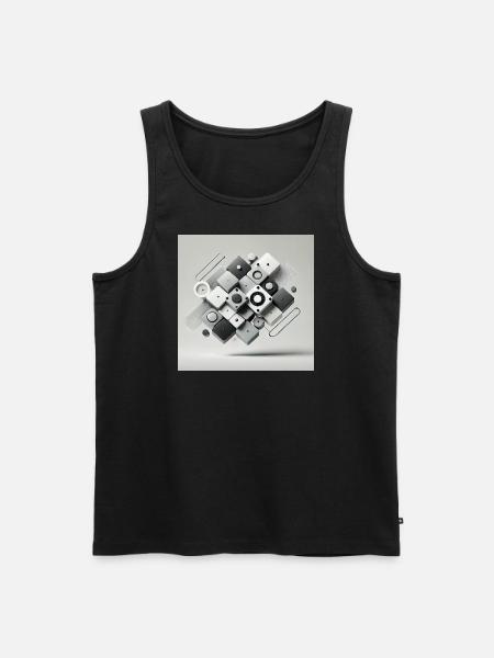 Geometric Pulse - Männer Premium Bio Tank Top - Schwarz