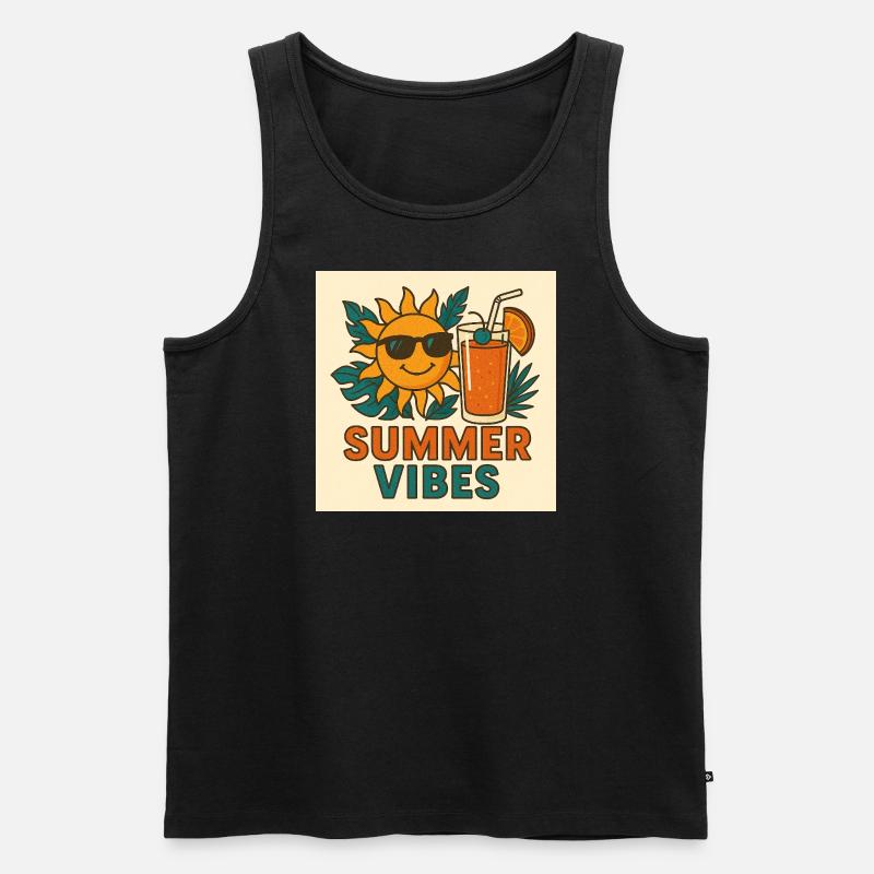 Summer Vibes 2 - Männer Premium Bio Tank Top - Schwarz