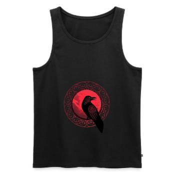 Odin Thor Raben Hugin und Munin T-Shirt für Männer - Männer Premium Bio Tank Top - Schwarz - Vorne - Michal (187cm)