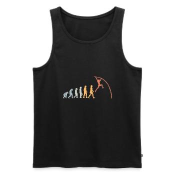 Vintage Pole Vault Human Evolution For A Pole - Men's Premium Organic Tank Top - black - Front - AI Model Male 178 light (178cm)