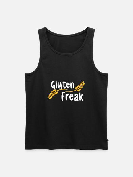 Gluten Freak - Männer Premium Bio Tank Top - Schwarz