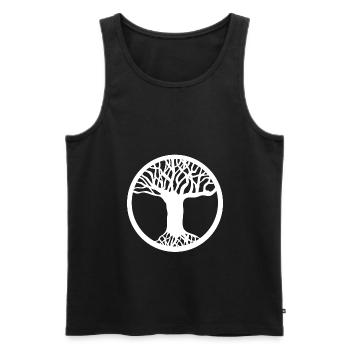 arbre - Débardeur bio Premium Homme - noir - Devant - Michal (187cm)