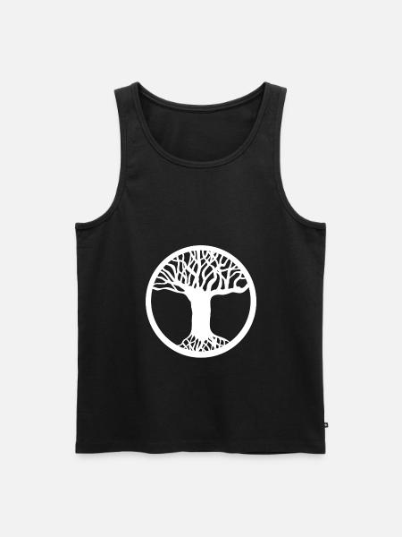 tree - Men's Premium Organic Tank Top - black