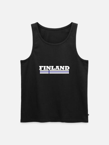 Finland flag - Men's Premium Organic Tank Top - black