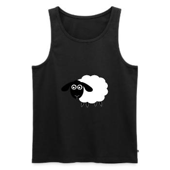 Sheep Gift Gift Idea - Men's Premium Organic Tank Top - black - Front - AI Model Male 178 light (178cm)