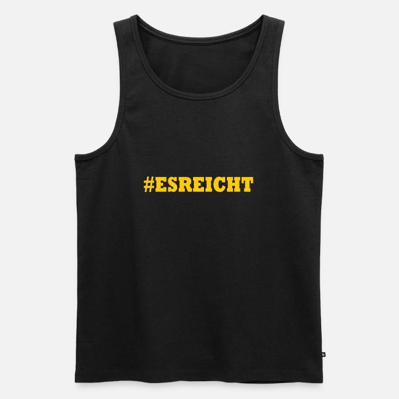 ES REICHT - Männer Premium Bio Tank Top - Schwarz