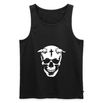 Teufel - Männer Premium Bio Tank Top - Schwarz - Vorne - AI Model Male 178 light (178cm)