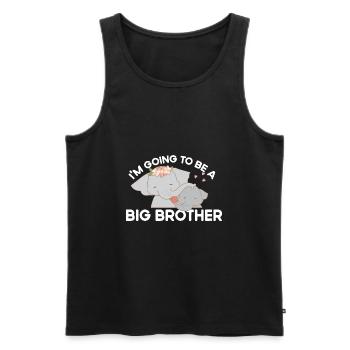 I'm going to have a Big Brother Elephant gender - Men's Premium Organic Tank Top - black - Front - AI Model Male 178 light (178cm)