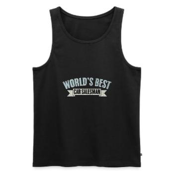 Cool Automobile Dealership For The World's Best - Männer Premium Bio Tank Top - Schwarz - Vorne - AI Model Male 178 light (178cm)