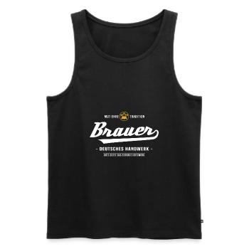 Brauer Mälzer Handwerk Brauerhandwerk Geschenk - Männer Premium Bio Tank Top - Schwarz - Vorne - Michal (187cm)