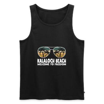 Kalaloch Beach Welcome to Freedom Urlaubssprüc - Men's Premium Organic Tank Top - black - Front - AI Model Male 178 light (178cm)