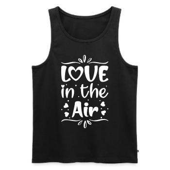 Liebe in der Luft - - Männer Premium Bio Tank Top - Schwarz - Vorne - Michal (187cm)