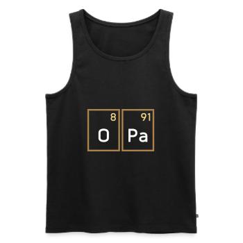 Opa (Sauerstoff, Palladium) - Männer Premium Bio Tank Top - Schwarz - Vorne - Michal (187cm)