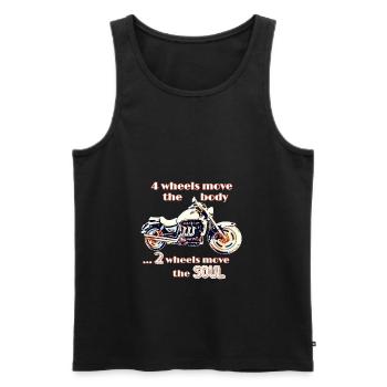 Motorcycle Rocket 3 Roadster Soul - Men's Premium Organic Tank Top - black - Front - AI Model Male 178 light (178cm)