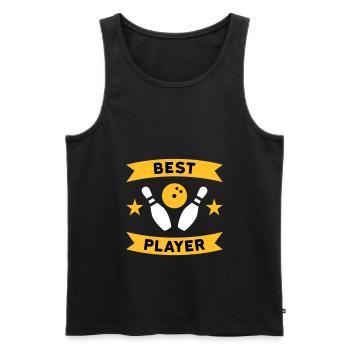 Best bowling player (Bowlingpins, Bowlingkugel) - Männer Premium Bio Tank Top - Schwarz - Vorne - AI Model Male 178 light (178cm)