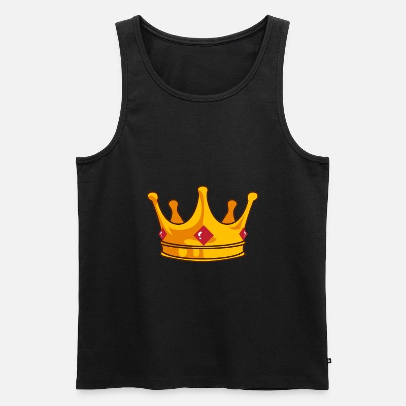 Krone - Männer Premium Bio Tank Top - Schwarz