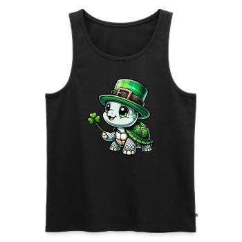 St. Patrick's Tortoise Festival - Men's Premium Organic Tank Top - black - Front - Michal (187cm)