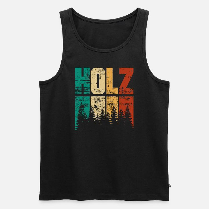 Jäger Bergsteiger Wanderer - Männer Premium Bio Tank Top - Schwarz