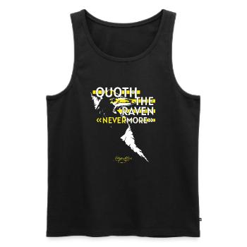 CorbeauEdgar Allan Poe, Poésie et de Dark Academia - Débardeur bio Premium Homme - noir - Devant - AI Model Male 178 light (178cm)