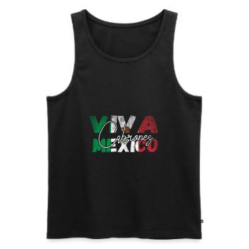 Funny quote Viva Mexico Cabrone - Mexican - Men's Premium Organic Tank Top - black - Front - AI Model Male 178 light (178cm)