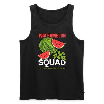 Watermelon Squad Team Tropische Sommerfrüchte - Männer Premium Bio Tank Top - Schwarz - Vorne - Michal (187cm)