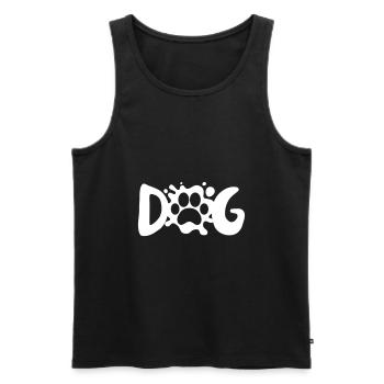 CHIEN CHIEN PAW - Débardeur bio Premium Homme - noir - Devant - Michal (187cm)
