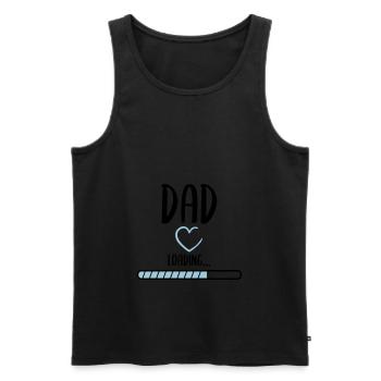 Soon dad - Men's Premium Organic Tank Top - black - Front - AI Model Male 178 light (178cm)