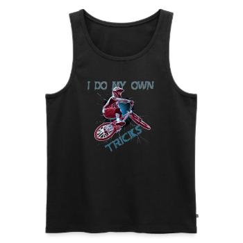 Cool BMX eigene BMX Tricks und Stunts - Männer Premium Bio Tank Top - Schwarz - Vorne - AI Model Male 178 light (178cm)