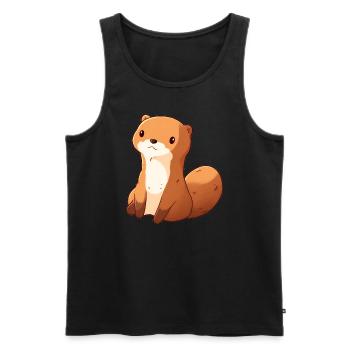 Mungo - Männer Premium Bio Tank Top - Schwarz - Vorne - AI Model Male 178 light (178cm)