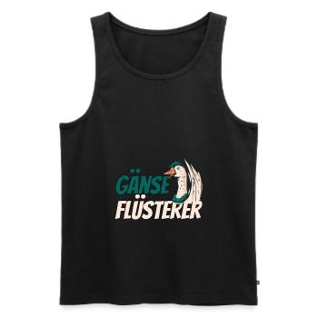 Gans Gänse Flüsterer Bauernhof Geschenk - Männer Premium Bio Tank Top - Schwarz - Vorne - Michal (187cm)