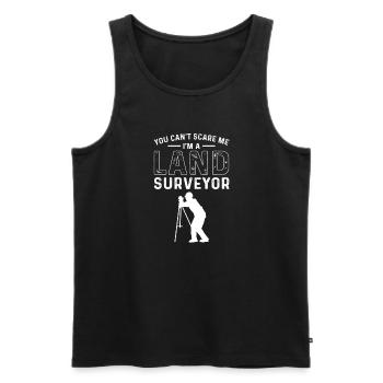 Ich Bin Ein Landvermesser. Grundstücksprüfer. - Männer Premium Bio Tank Top - Schwarz - Vorne - Michal (187cm)