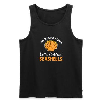 Alles Abbrechen. Beachcombing Muscheln Sammeln - Männer Premium Bio Tank Top - Schwarz - Vorne - Michal (187cm)