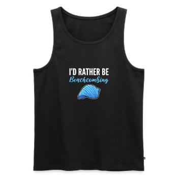 Muschelsuchen. Ich Würde Lieber Am Strand Wühlen - Männer Premium Bio Tank Top - Schwarz - Vorne - Michal (187cm)