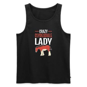 Crazy Clydesdale dame. Écossais - Débardeur bio Premium Homme - noir - Devant - Michal (187cm)