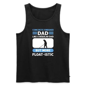 Concrete builder Papa. Cement masonry. Concrete builder - Men's Premium Organic Tank Top - black - Front - Michal (187cm)