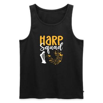 Harfengruppe. Harfenist. Harfenspieler - Männer Premium Bio Tank Top - Schwarz - Vorne - Michal (187cm)