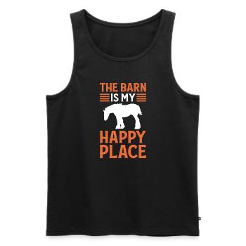 Die Scheune Ist Mein Glücklicher Ort. - Männer Premium Bio Tank Top - Schwarz - Vorne - Michal (187cm)