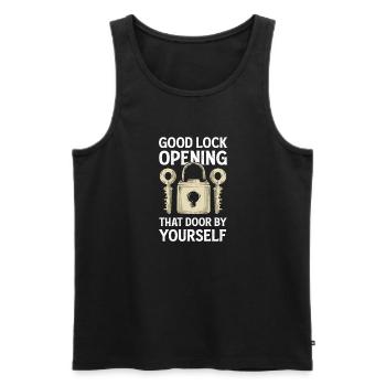 Gutes Schloss. Lock Picking. Schlüsseldienst - Männer Premium Bio Tank Top - Schwarz - Vorne - Michal (187cm)