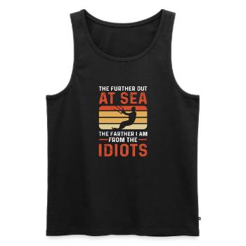 Kitesurf vintage et kitesurf - Débardeur bio Premium Homme - noir - Devant - Michal (187cm)