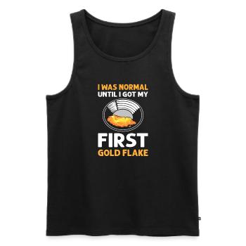 Ich Habe Meine Erste Goldflocke. Goldwaschen. - Männer Premium Bio Tank Top - Schwarz - Vorne - Michal (187cm)