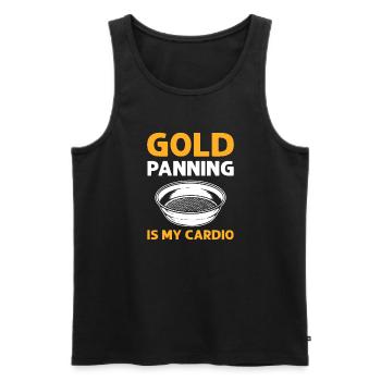 Goldwaschen Ist Mein Fitnessprogramm. - Männer Premium Bio Tank Top - Schwarz - Vorne - Michal (187cm)