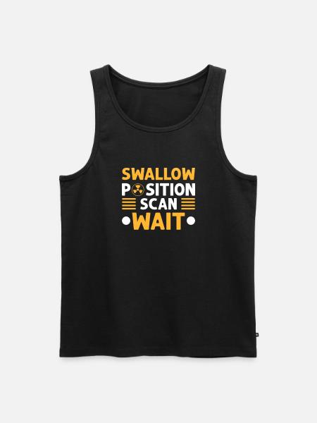 Schlucken Position Scannen Warten. - Männer Premium Bio Tank Top - Schwarz