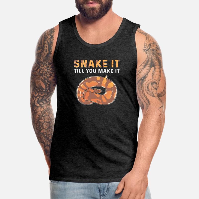 Queue until you make it. Royal Python Men's Premium Organic Tank Top