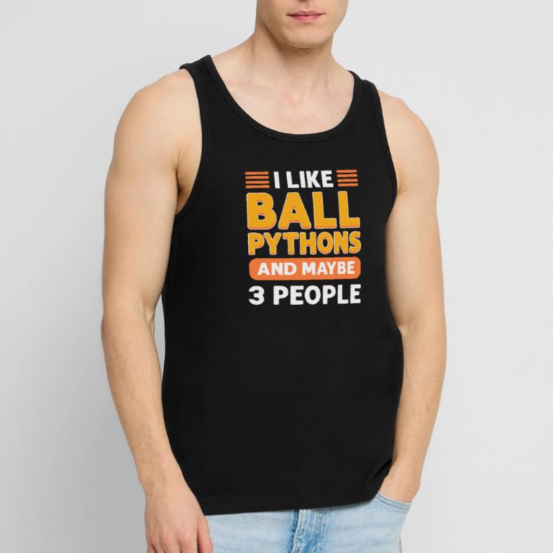 J’aime les pythons boules. Roi python. Débardeur bio Premium Homme