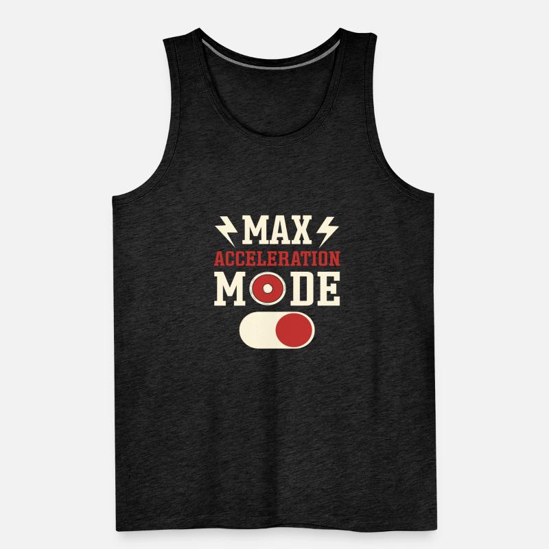 Max Acceleration Mode On. Diskuswerfer. Männer Premium Bio Tank Top